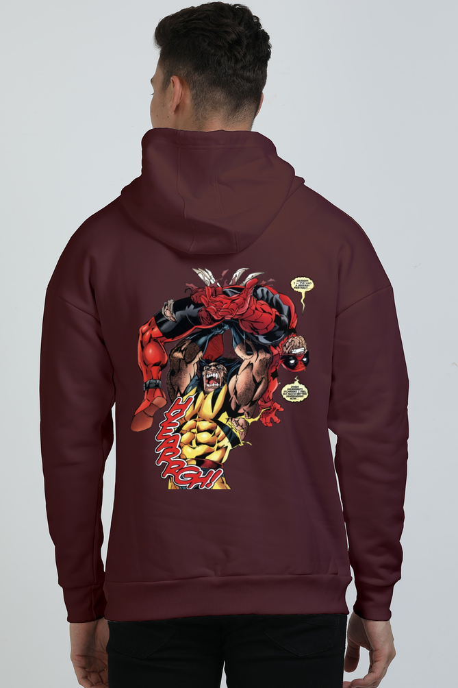 Wolverine vs. Deadpool Oversized Hooded Sweatshirt
