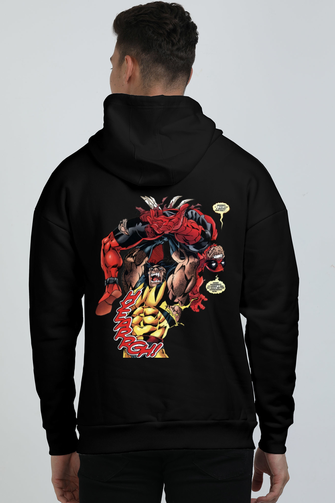 Wolverine vs. Deadpool Oversized Hooded Sweatshirt