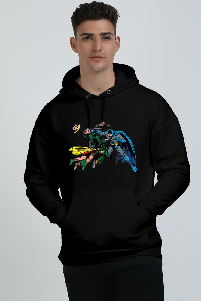 Batman and Robin Oversized Hooded Sweatshirt