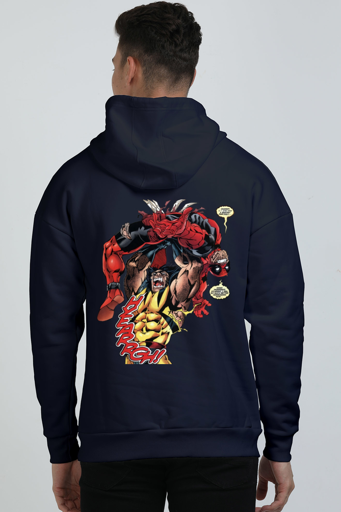 Wolverine vs. Deadpool Oversized Hooded Sweatshirt