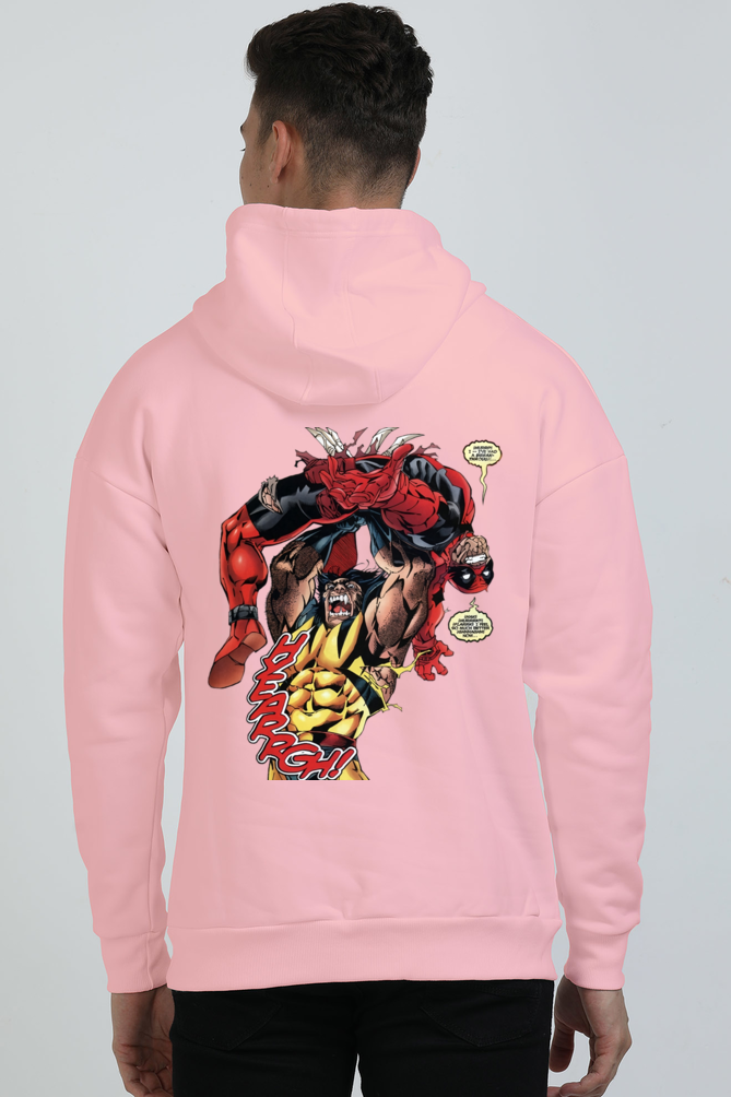 Wolverine vs. Deadpool Oversized Hooded Sweatshirt