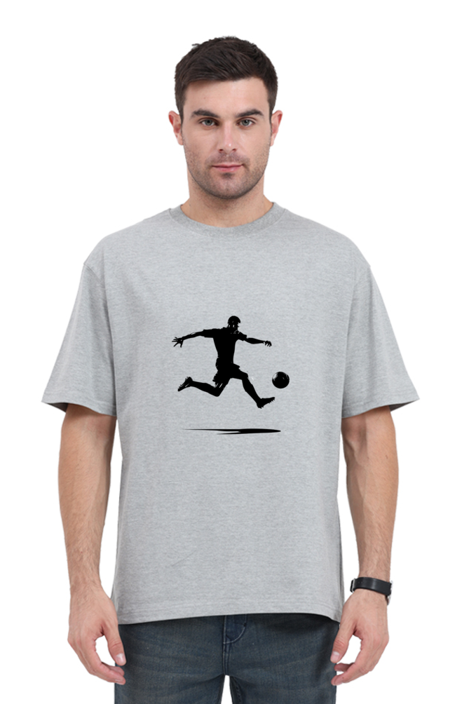Football Player Silhouette Oversized T-Shirt