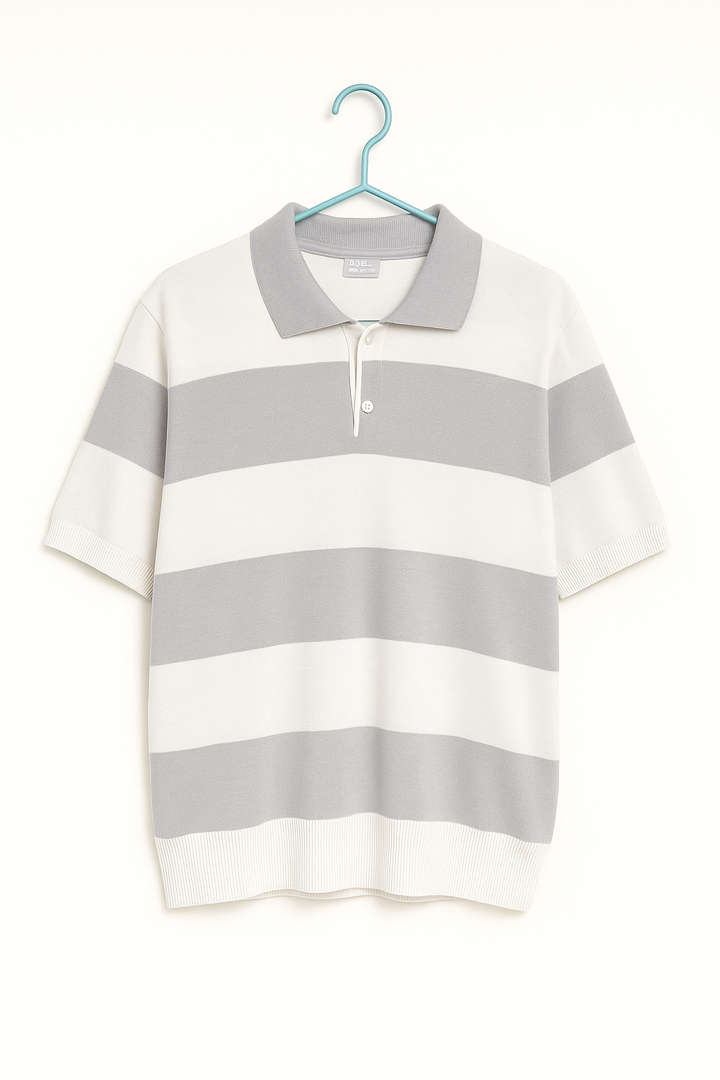 Men’s striped knit polo t-shirt