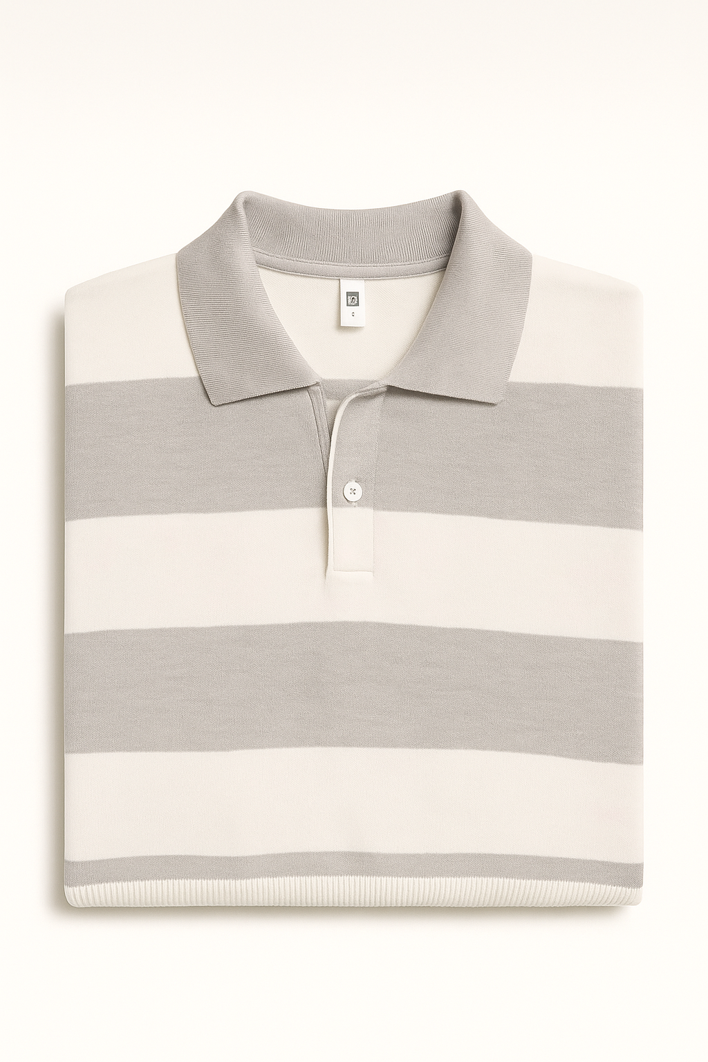 Men’s striped knit polo t-shirt