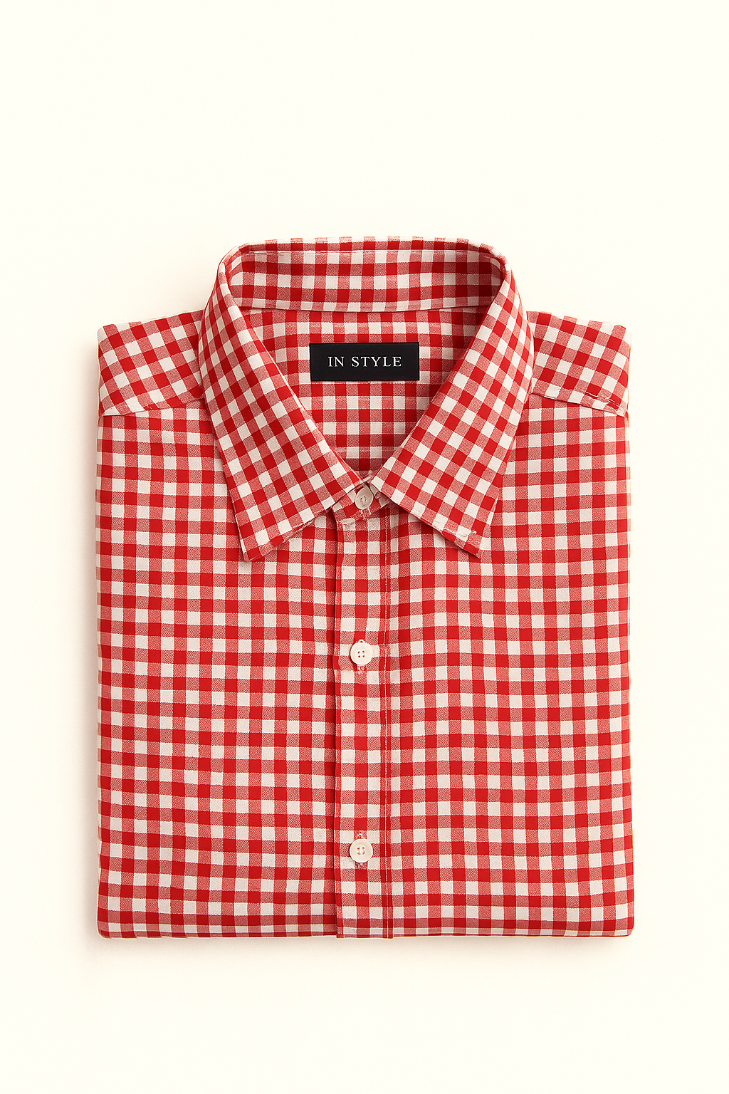 Red gingham shirt oversize