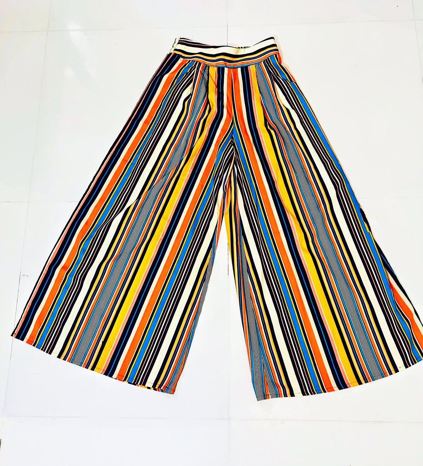 Vibrant striped palazzo pant