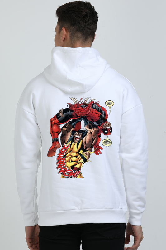 Wolverine vs. Deadpool Oversized Hooded Sweatshirt