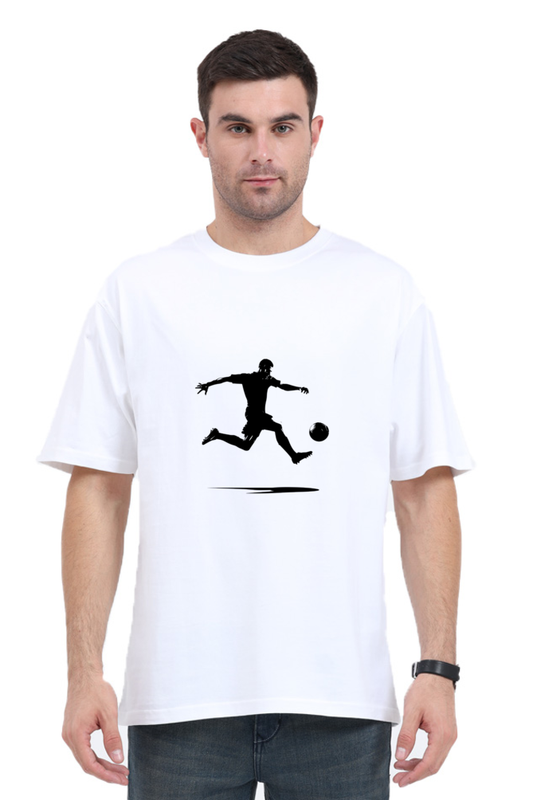 Football Player Silhouette Oversized T-Shirt