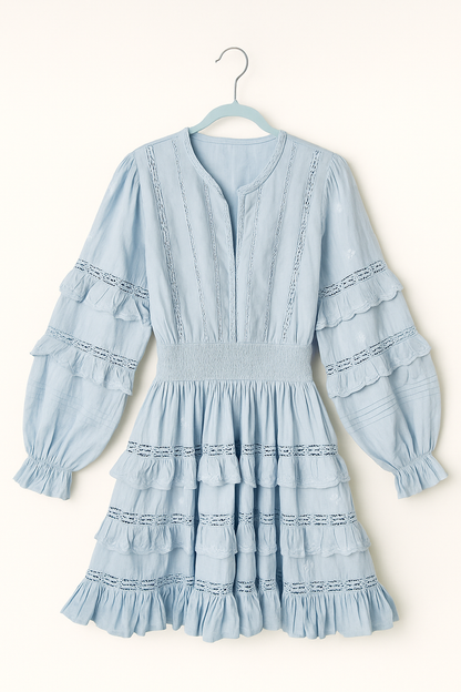 Boho-chic ruffle dress