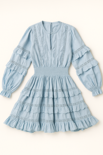 Boho-chic ruffle dress
