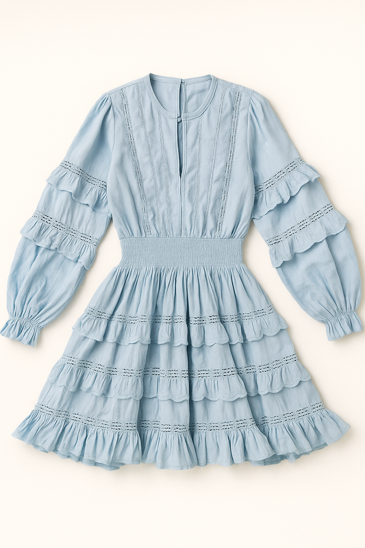 Boho-chic ruffle dress
