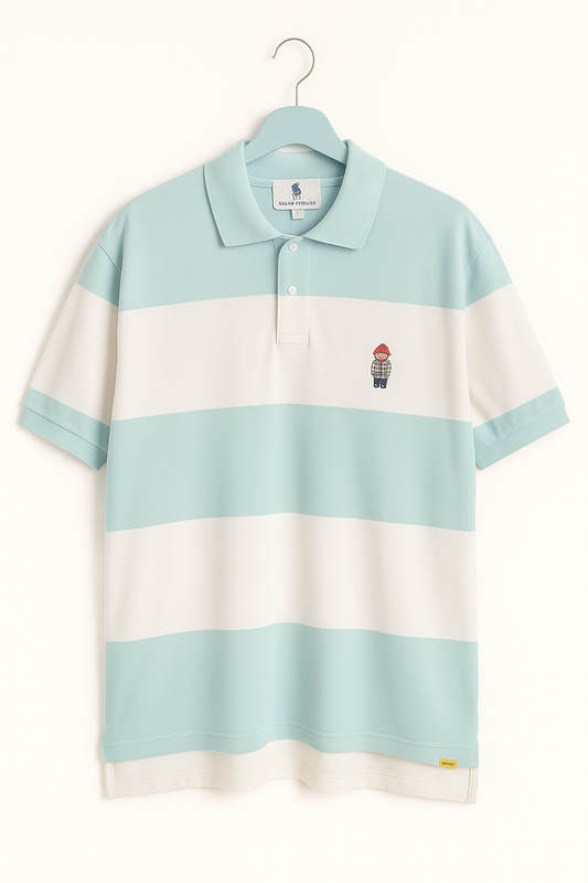Striped polo tee