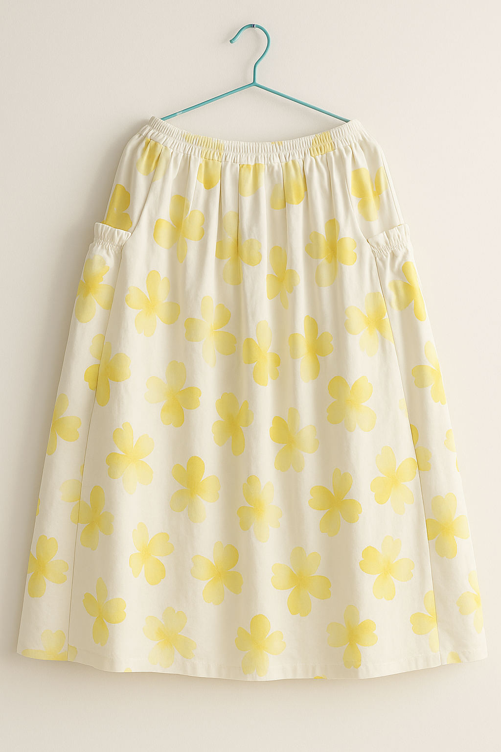 Yellow floral skirt