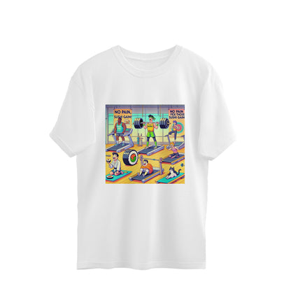 Gym Humor Series - Sushi Gains Oversized Tee
