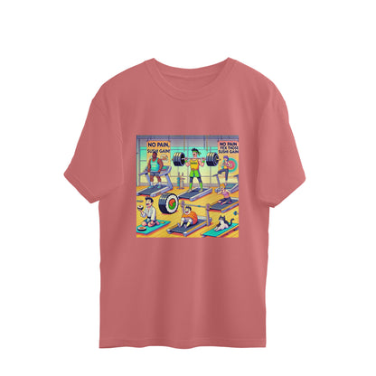 Gym Humor Series - Sushi Gains Oversized Tee